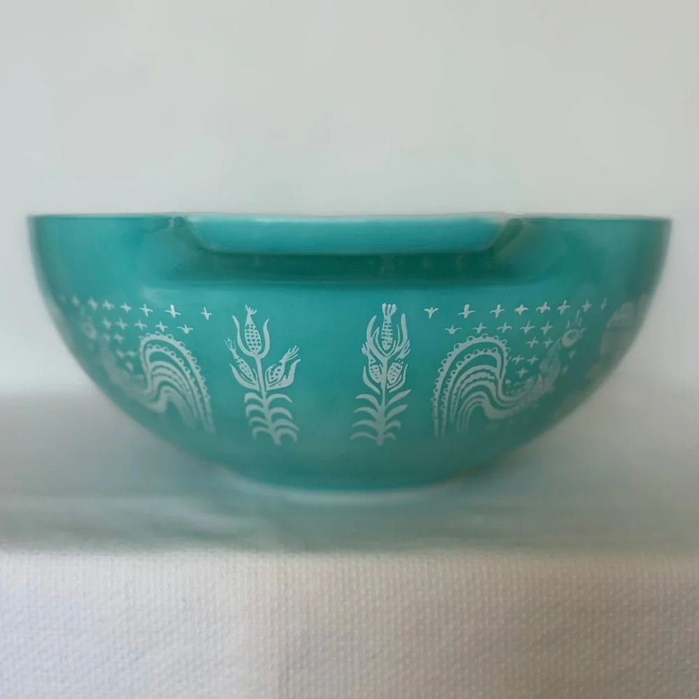 Vintage PYREX 444 Large 4 QT Amish Butterprint Cinderella Mixing Bowl - Picture 4 of 12